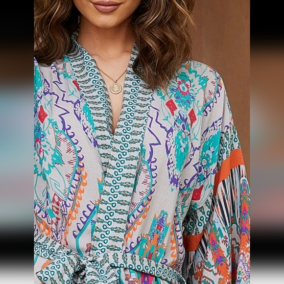 Ruffle hem boho kimono - Picture 6 of 6